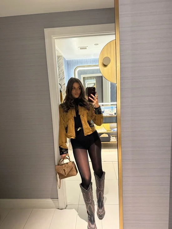 Show Me Your Mumu Tan Suede Fringe Jacket - Picture 4 of 4